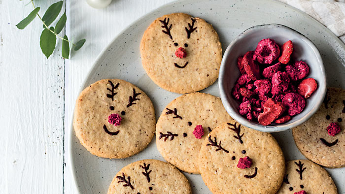 Rezept für lustige Rudolph-Plätzchen